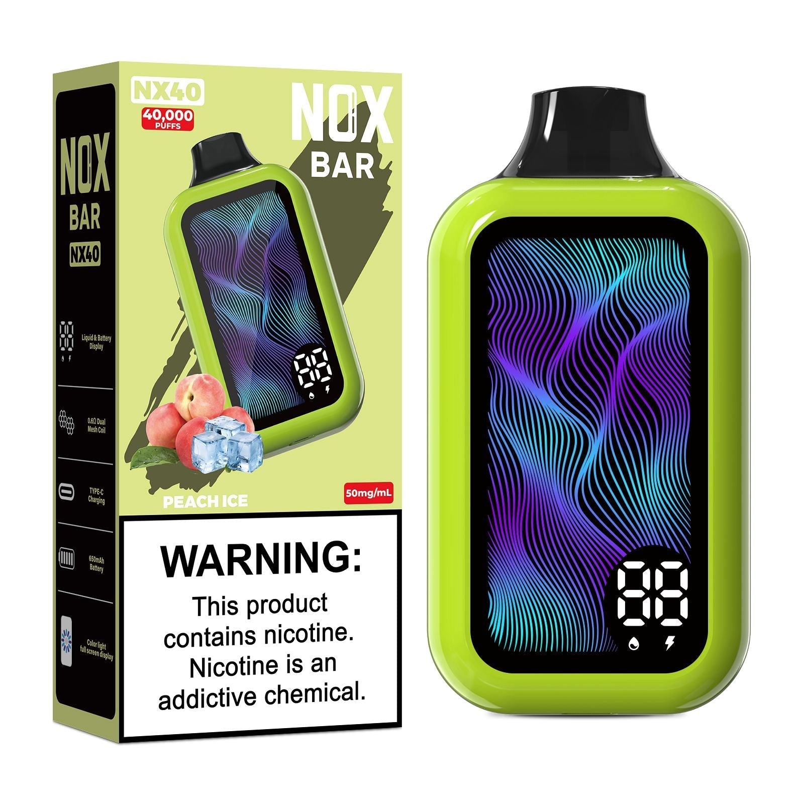NOX Bar - NX 40 000 Puff Disposable, 50mg The Vape Juice Bar Kensington NOX Bar - NX 40 000 Puff Disposable, 50mg The Vape Juice Bar Kensington