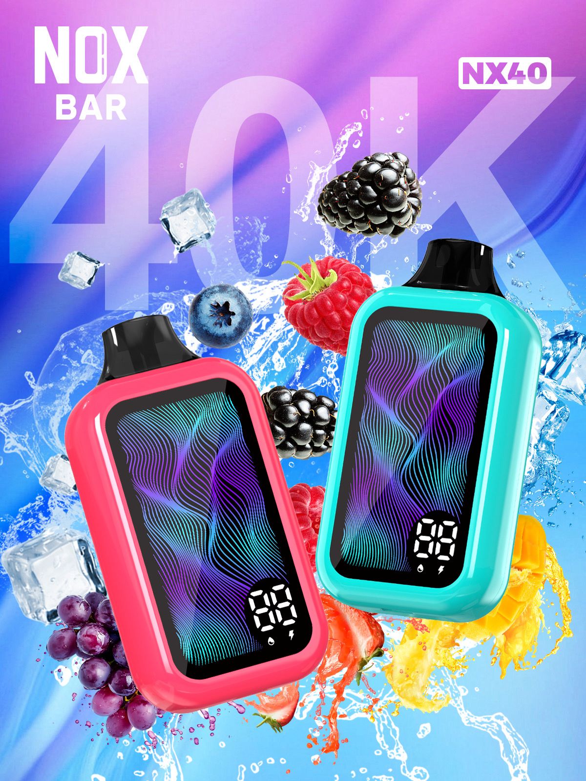 NOX Bar - NX 40 000 Puff Disposable, 50mg  The Vape Juice Bar Kensington