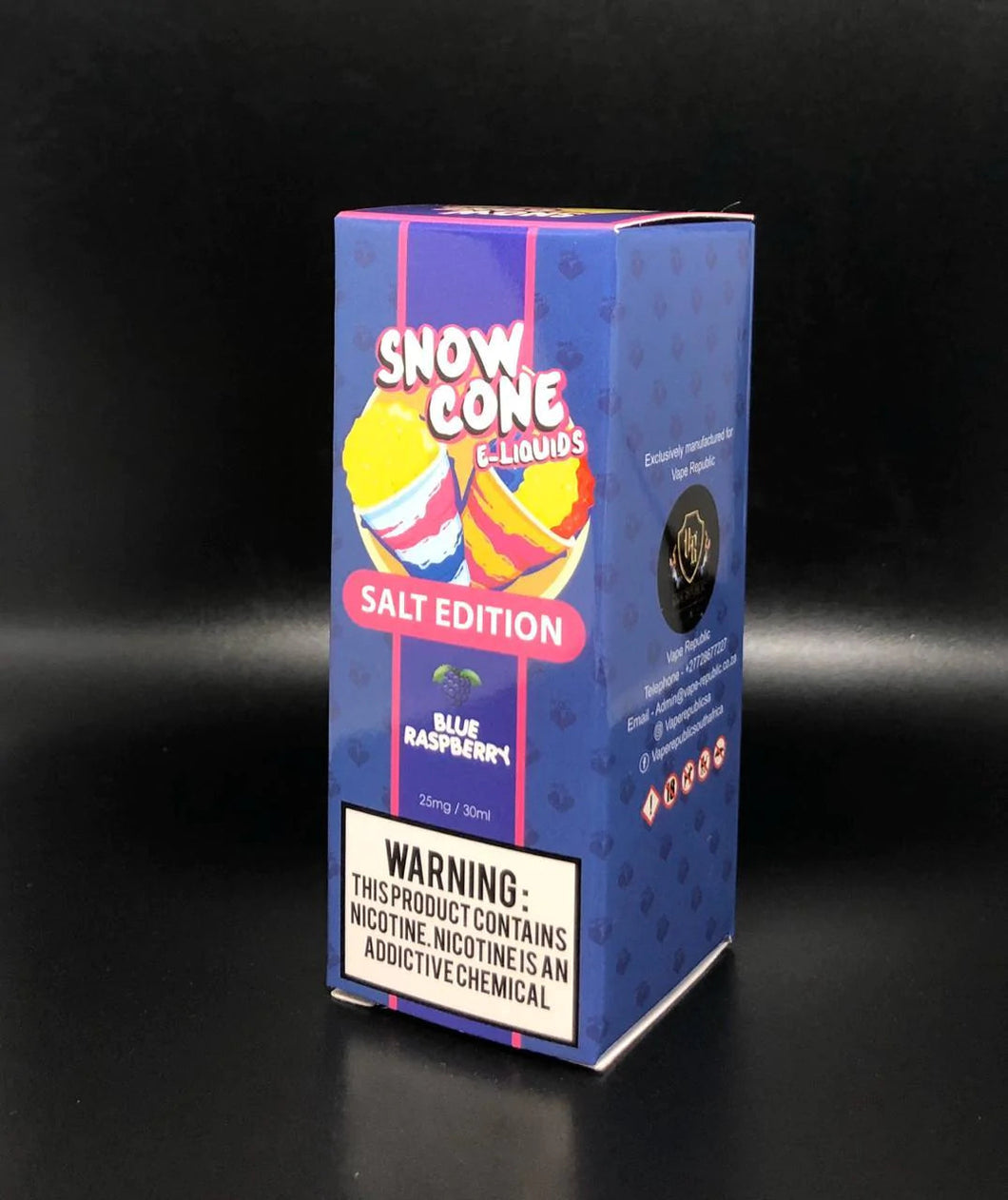 Vape Republic - Snow Cone Blue Raspberry Salt Nic, 30ml